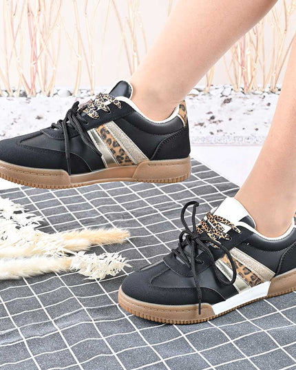 Pantofi sport de dama,Din piele Ecologica Intoarsa,D1426,Negru