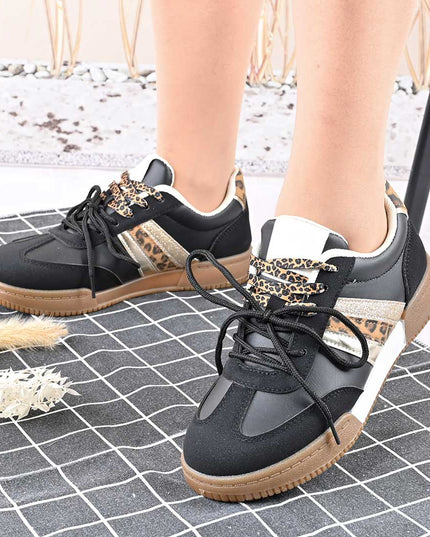 Pantofi sport de dama,Din piele Ecologica Intoarsa,D1426,Negru