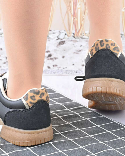 Pantofi sport de dama,Din piele Ecologica Intoarsa,D1426,Negru