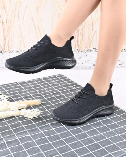 Pantofi Sport De Dama,Din Piele Ecologica intoarsa,D1412,Negru