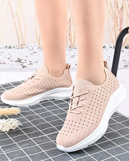 Pantofi Sport De Dama,Din Piele Ecologica intoarsa,D1412,Roz