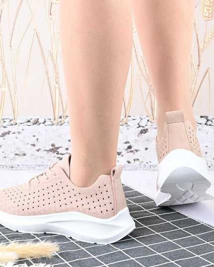Pantofi Sport De Dama,Din Piele Ecologica intoarsa,D1412,Roz