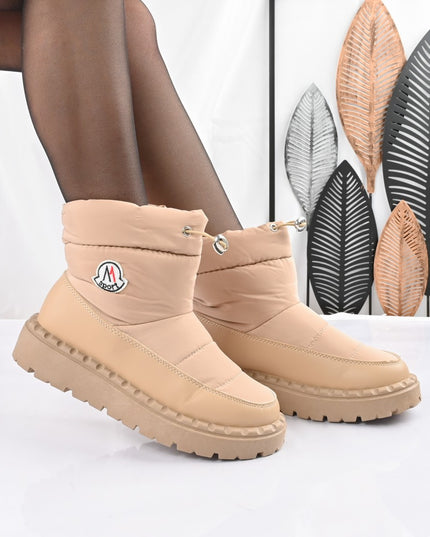 Cizme de dama,cu interior imblanit,CD1008,Camel