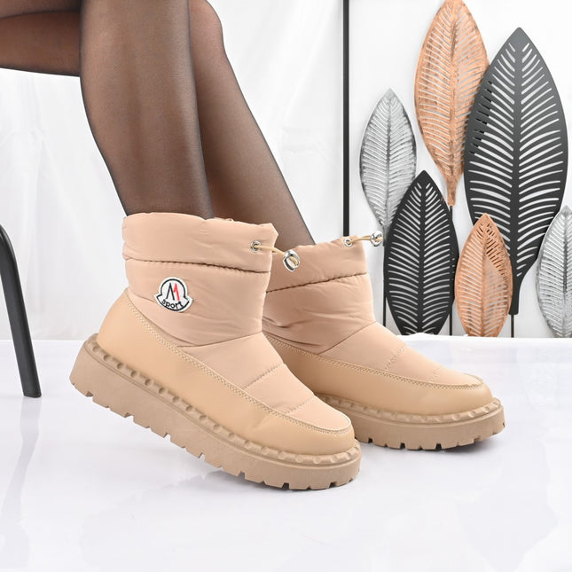 Cizme de dama,cu interior imblanit,CD1008,Camel