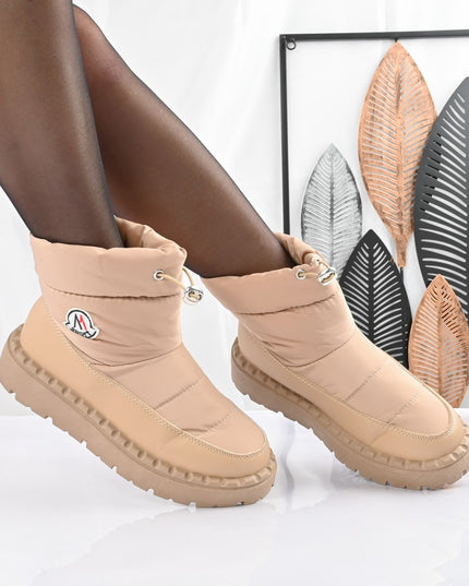 Cizme de dama,cu interior imblanit,CD1008,Camel