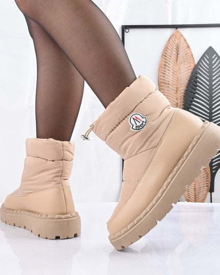 Cizme de dama,cu interior imblanit,CD1008,Camel