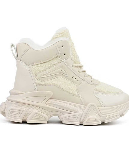 Ghete de dama,Din piele ecologica cu interior imblanit,GD1116,Bej