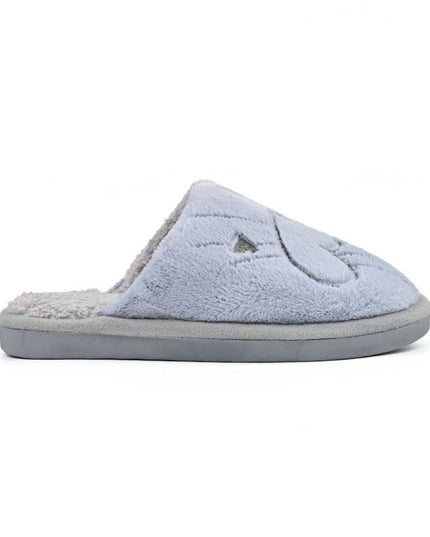 Papuci de casa Dama pufosi,Cu inimă,Cu Imblaniti,PD1071,Gri