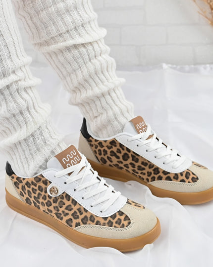 Pantofi Sport De dama,Din piele ecologica intoarsa,D1406,Leopard