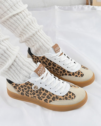 Pantofi Sport De dama,Din piele ecologica intoarsa,D1406,Leopard