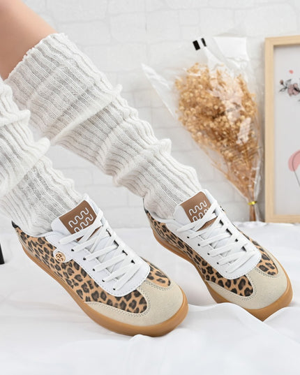 Pantofi Sport De dama,Din piele ecologica intoarsa,D1406,Leopard