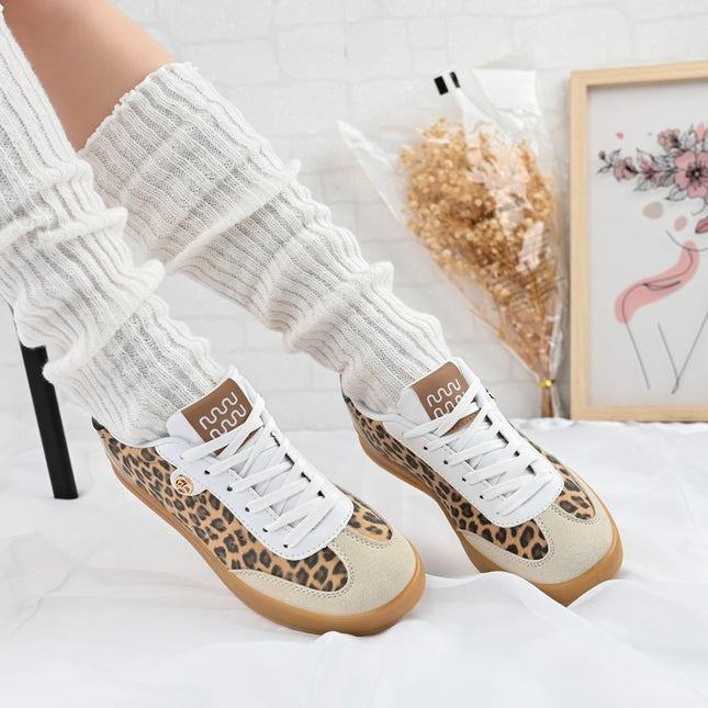 Pantofi Sport De dama,Din piele ecologica intoarsa,D1406,Leopard