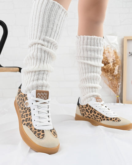 Pantofi Sport De dama,Din piele ecologica intoarsa,D1406,Leopard