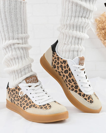 Pantofi Sport De dama,Din piele ecologica intoarsa,D1406,Leopard
