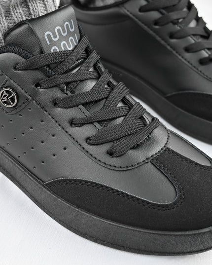 Pantofi Sport De dama,Din piele ecologica intoarsa,D1406,Negru