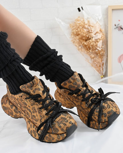 Pantofi Sport de dama,Din Piele ecologica intoarsa,D1390,Leopard