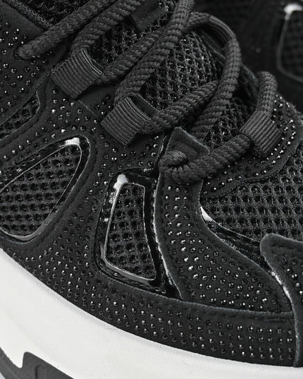 Pantofi Sport De Dama,Cu Insertii De Plasa si Strasuri,D1415,Negru