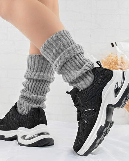 Pantofi Sport De Dama,Cu Insertii De Plasa si Strasuri,D1415,Negru