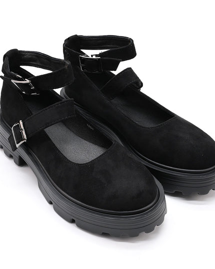 Pantofi casual de dama,Din piele ecologica intoarsa,P1244,Negru