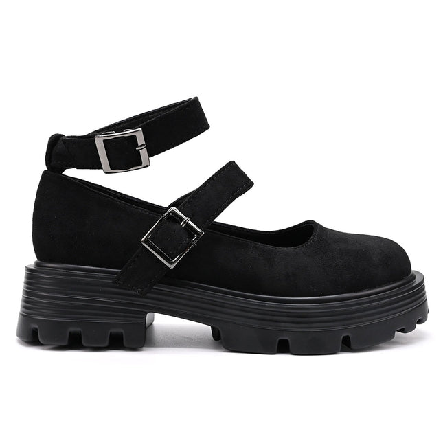 Pantofi casual de dama,Din piele ecologica intoarsa,P1244,Negru