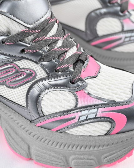 Дамски спортни обувки, с мрежести вложки, D1391, цвят фуксия