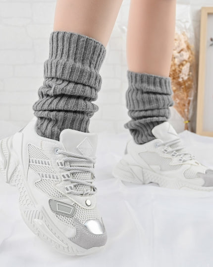 Дамски спортни обувки, с мрежести вложки, D1394, бял