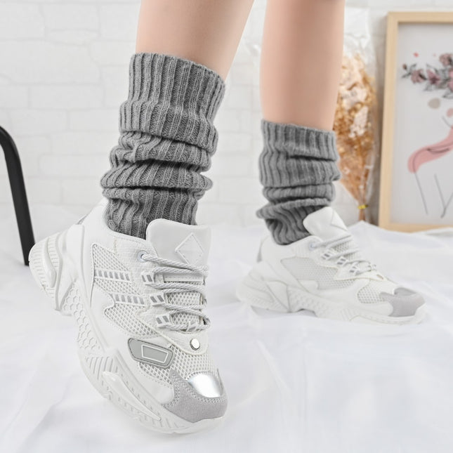 Pantofi Sport De Dama,cu insertii de plasa,D1394,Alb