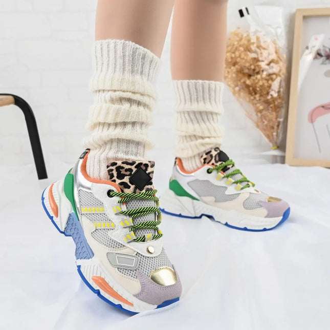 Pantofi Sport De Dama,cu insertii de plasa,D1394,Multicolori OEM