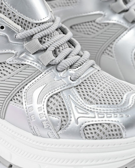 Дамски спортни обувки, с мрежести вложки, D1387, Сив