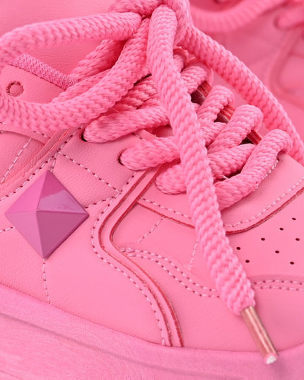 Дамски спортни обувки, изработени от еко кожа, D1389, цвят фуксия