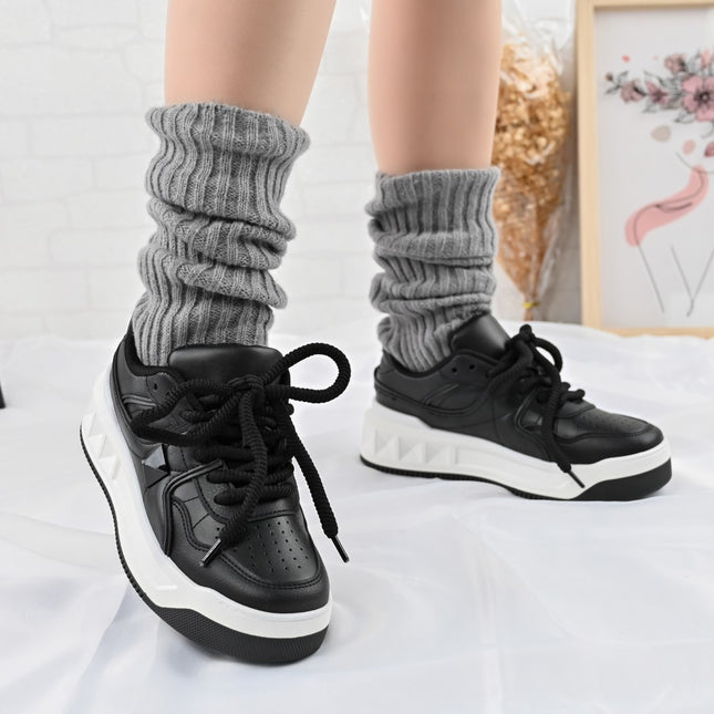 Pantofi Sport de dama,Din Piele ecologica,D1389,Negru