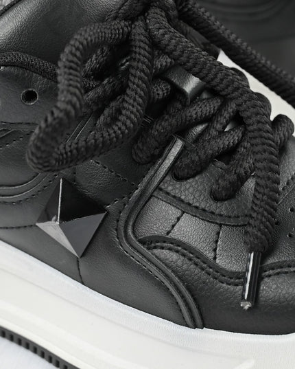 Pantofi Sport de dama,Din Piele ecologica,D1389,Negru cu Alb