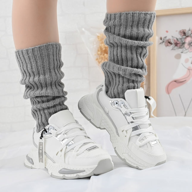 Pantofi sport De dama,Din material Textil,D1393,Alb