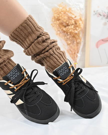 Pantofi Sport De dama,Din piele ecologica intoarsa,D1405,Negru