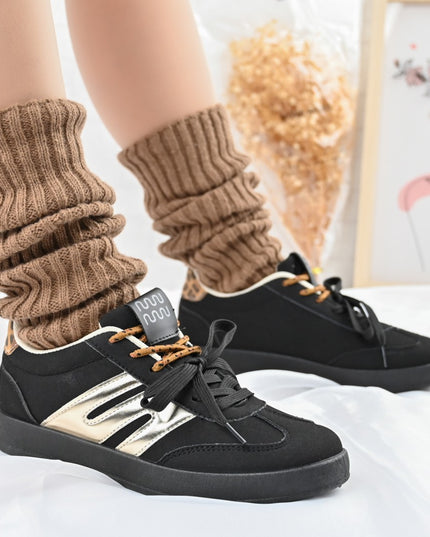 Pantofi Sport De dama,Din piele ecologica intoarsa,D1405,Negru