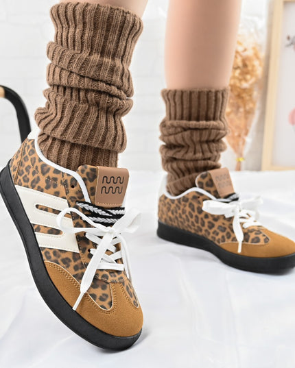 Pantofi Sport De dama,Din piele ecologica intoarsa,D1405,Leopard