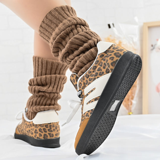 Pantofi Sport De dama,Din piele ecologica intoarsa,D1405,Leopard