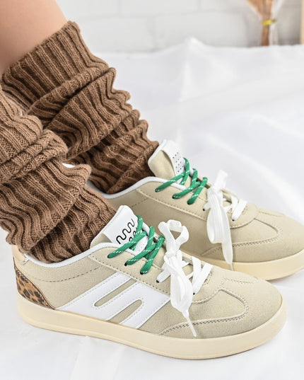 Pantofi Sport De dama,Din piele ecologica intoarsa,D1405,Bej