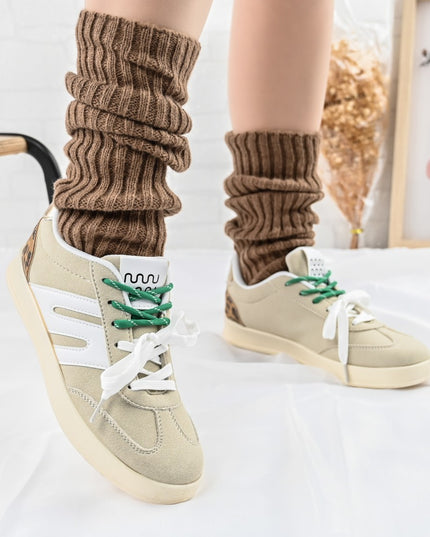 Pantofi Sport De dama,Din piele ecologica intoarsa,D1405,Bej