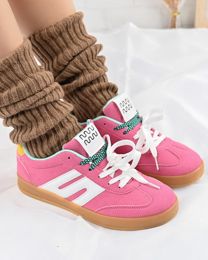 Pantofi Sport De dama,Din piele ecologica intoarsa,D1405,Fucsia