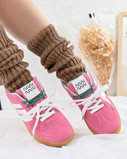 Pantofi Sport De dama,Din piele ecologica intoarsa,D1405,Fucsia