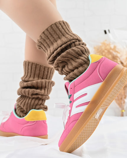 Pantofi Sport De dama,Din piele ecologica intoarsa,D1405,Fucsia