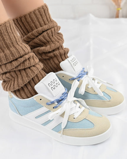 Pantofi Sport De dama,Din piele ecologica intoarsa,D1405,Albastru