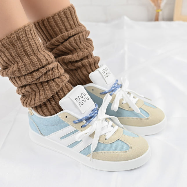 Pantofi Sport De dama,Din piele ecologica intoarsa,D1405,Albastru