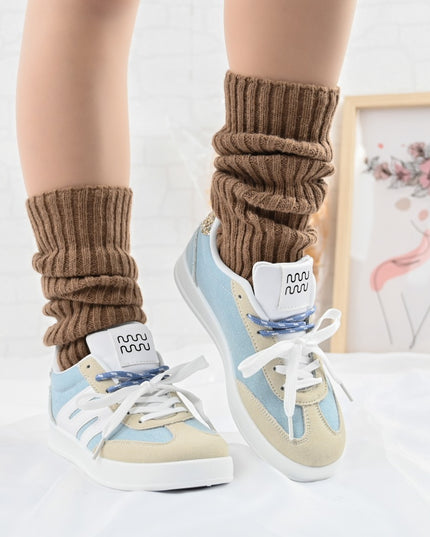 Pantofi Sport De dama,Din piele ecologica intoarsa,D1405,Albastru