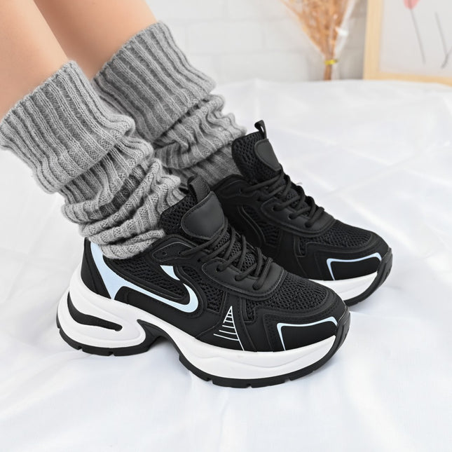 Pantofi sport De dama,cu inseretii din plasa,D1407,Negru