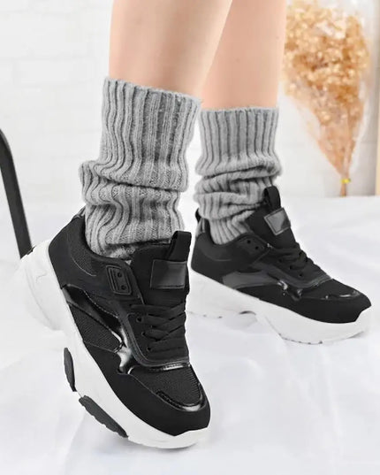 Pantofi sport De dama ,cu insertii de plasa,D1345,Negru OEM