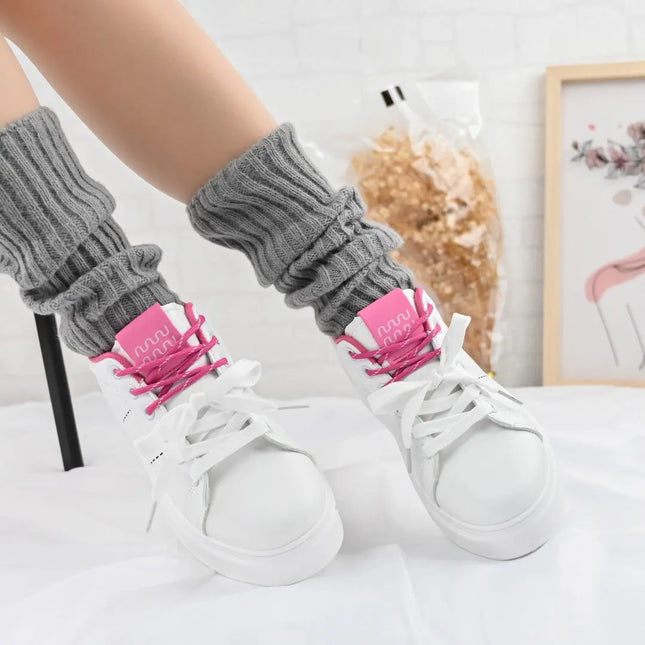 Pantofi Sport De Dama,Din Piele Ecologica,D1373,Alb cu Roz OEM