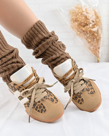 Pantofi Sport De Dama,Din Piele Ecologica intoarsa,D1411,Leopard