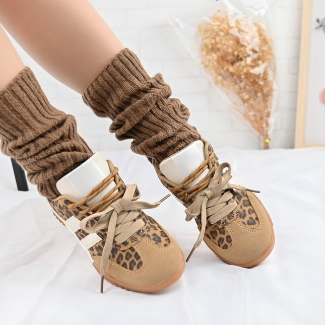 Pantofi Sport De Dama,Din Piele Ecologica intoarsa,D1411,Leopard